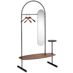 Arco Clothing Rack - Black / Walnut/ Black Marble