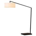 Stretch Arc Floor Lamp - Matte Black / White / White