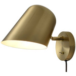 Culver Plug-in Wall Sconce - Brushed Brass