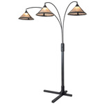 Natural Mica Floor Lamp - Gunmetal / Mica White