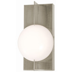 Gates Wall Sconce - Satin Nickel / White