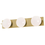 Gates Bathroom Vanity Light - Satin Brass / White