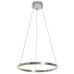 Glo Pendant - Satin Nickel / White