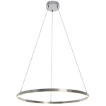 Glo Pendant - Satin Nickel / White