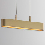 Colt Single Linear Pendant - Brass