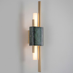 Tanto Wall Sconce - Green Marble / Brass