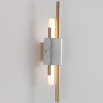 Tanto Wall Sconce - White Marble / Brass