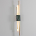 Tanto Wall Sconce - Green Marble / Brass