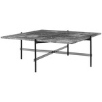 TS Square Coffee Table - Black / Grey Emperador Marble