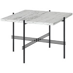 TS Square Coffee Table - Black / White Carrera Marble