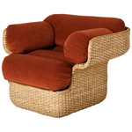 Basket Lounge Chair - Rattan / Belsuede Special 133