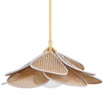 Florina Pendant - Aged Brass / Rattan