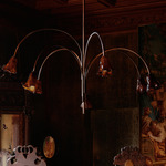 Flora Chandelier - Patina Brass / Tobacco