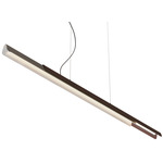 Dala Linear Suspension - Dark Grey / Wood Finish / Opal