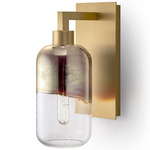 Mercurio Wall Sconce - Satin Brass / Mercury / Effervescent