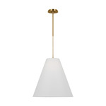 Remy Pendant - Burnished Brass / White Linen