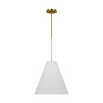 Remy Pendant - Burnished Brass / White Linen