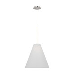 Remy Pendant - Polished Nickel / White Linen