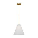 Remy Pendant - Burnished Brass / White Linen