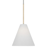 Remy Pendant - Polished Nickel / White Linen