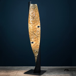 Stchu-Moon Standing Floor Lamp - Iron / Gold Leaf