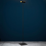 U Uplight Floor Lamp - Black / Gold Leaf