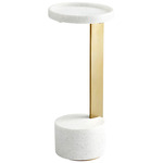 Kodiak Side Table - Gold / White