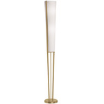 Emotions Floor Lamp - Aged Brass / White