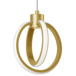 Parson Pendant - Aged Brass / White