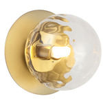 Burlat Wall Sconce - Aged Brass / Clear