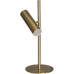 Constance Adjustable Table Lamp - Aged Brass / Frosted