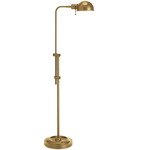 Fedora Floor Lamp - Aged Brass / Aged Brass