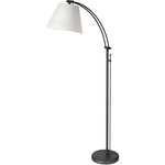 Felix Arc Floor Lamp - Matte Black / White