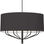 Eleanor Round Chandelier - Matte Black / Black