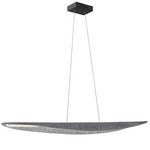 Pinkerton Linear Pendant - Matte Black / Grey