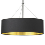 Pallavi Round Pendant - Matte Black / Black / Gold