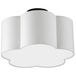Phlox Semi Flush Ceiling Light - Matte Black / White