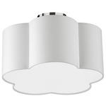 Phlox Semi Flush Ceiling Light - Polished Chrome / White