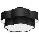 Phlox Semi Flush Ceiling Light - Matte Black / Black