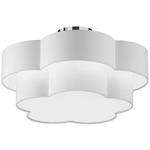 Phlox Semi Flush Ceiling Light - Polished Chrome / White