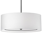 Porscha Pendant - Matte Black / White