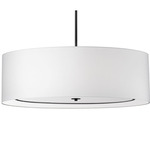 Porscha Pendant - Matte Black / White