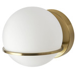 Sofia Wall Sconce - Aged Brass / White