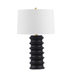 Terence Table Lamp - Matte Black / White