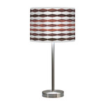 Weave Hudson Table Lamp - Brushed Nickel / Rosewood Linen