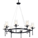 Alton Chandelier - Black / Clear Seeded