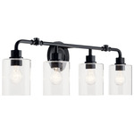 Gunnison Bathroom Vanity Light - Black / Clear