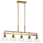 Eastmont Linear Chandelier - Brushed Brass / Clear