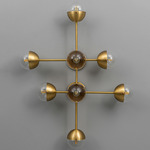 Molecule Wall/Ceiling Light - Lacquered Burnished Brass / Transparent