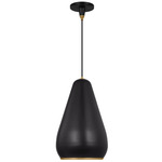 Clasica Tall Pendant - Burnished Brass / Aged Iron